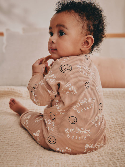 Neutral Family Two Way Zip Footless Baby Sleepsuit (0-18mths) image 2