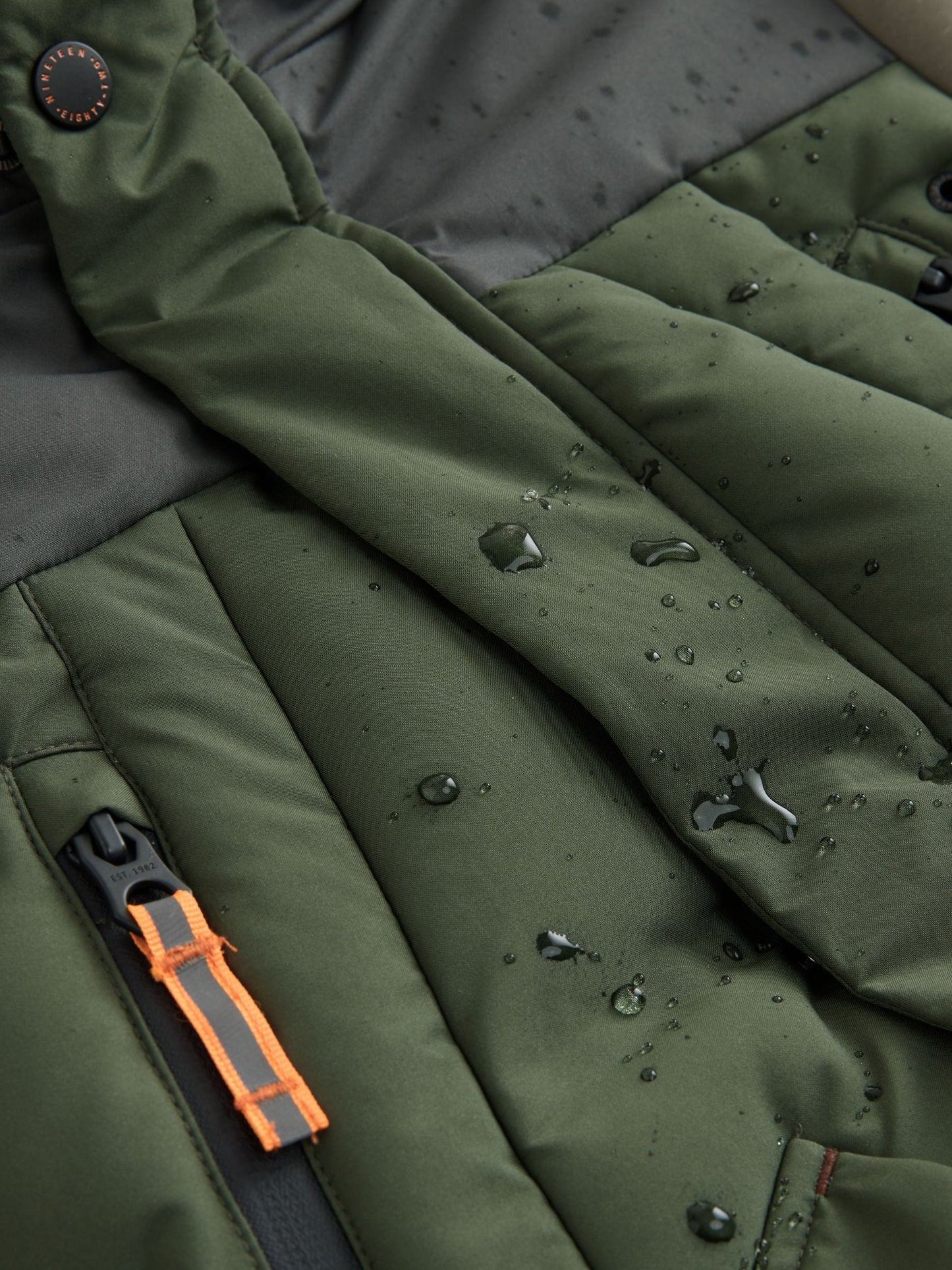 Green Waterproof Warm Padded Coat (12mths-10yrs)