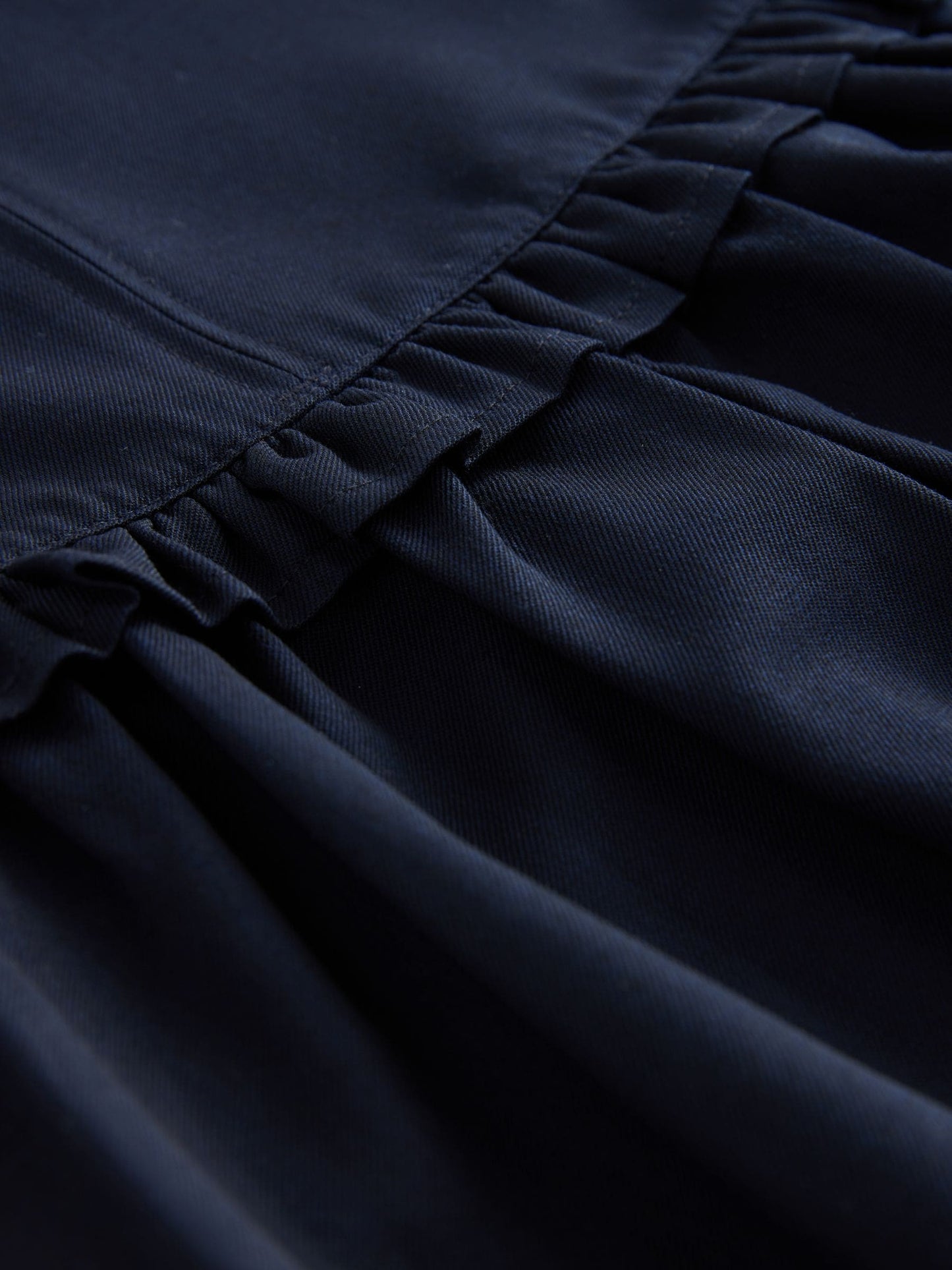 Navy Blue Zip Front Frill Waist School Pinafore Dress (3-14yrs) image 7