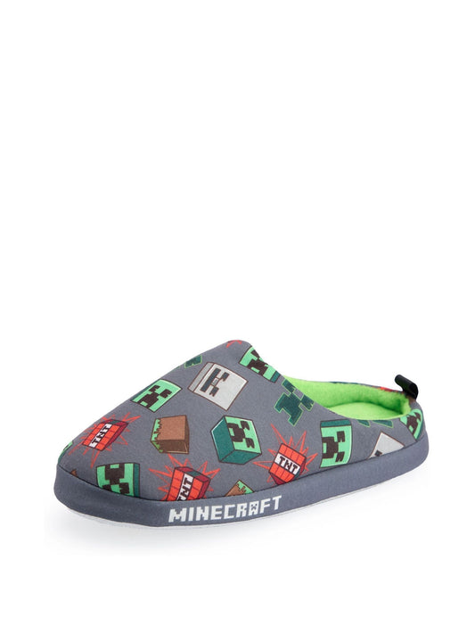 Vanilla Underground Grey Minecraft Boys Slippers image 2