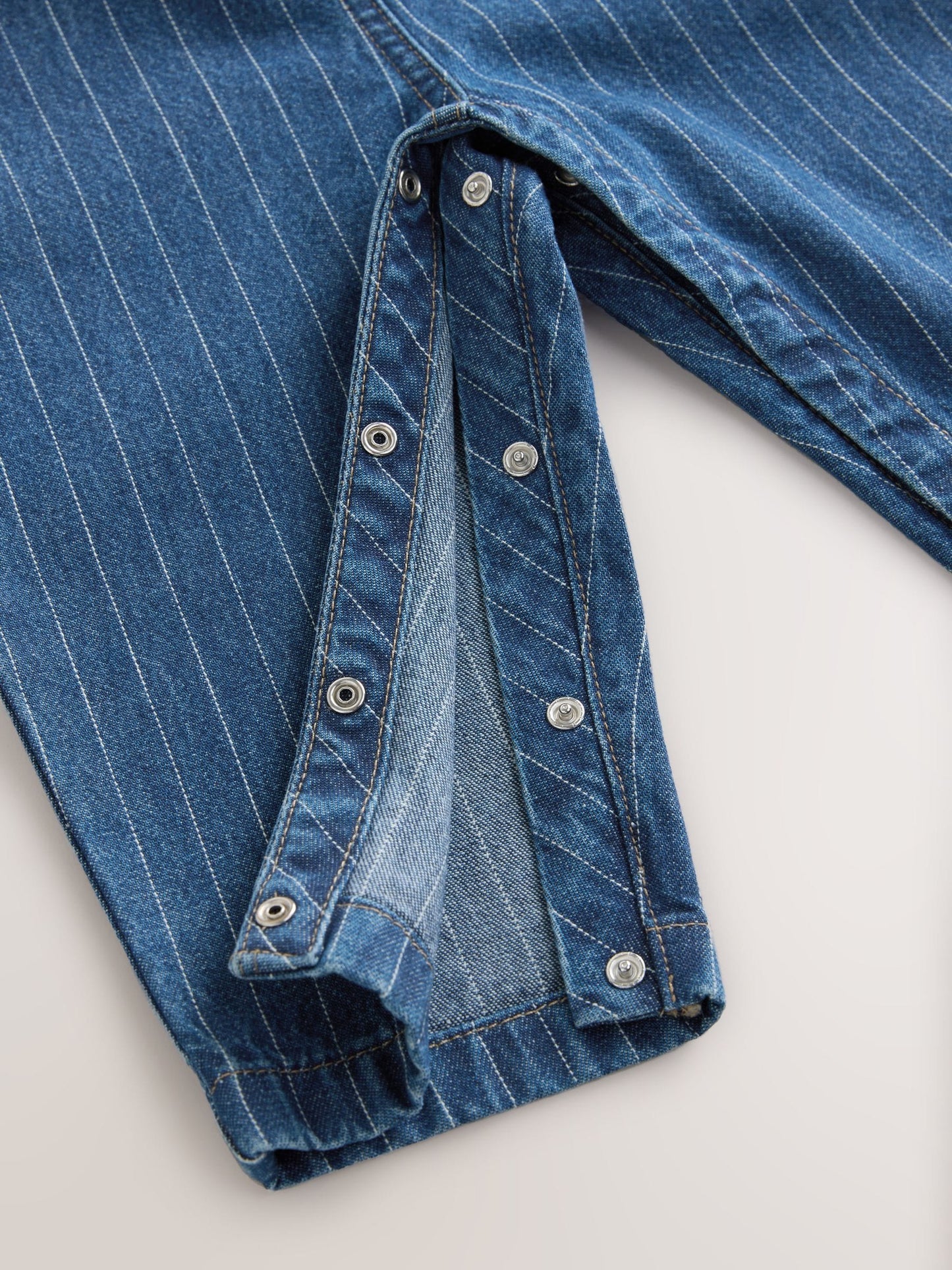 Dark Blue Denim Dungaree and Heart Print Blouse Set (3mths-7yrs)