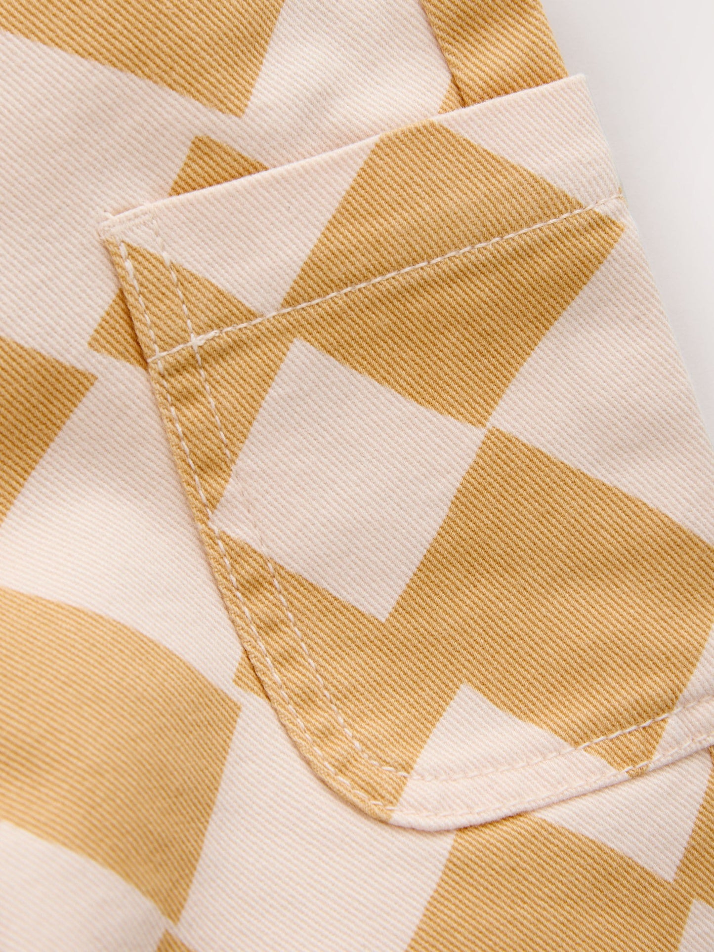 Yellow Harlequin Print Dungarees Set (3mths-7yrs)