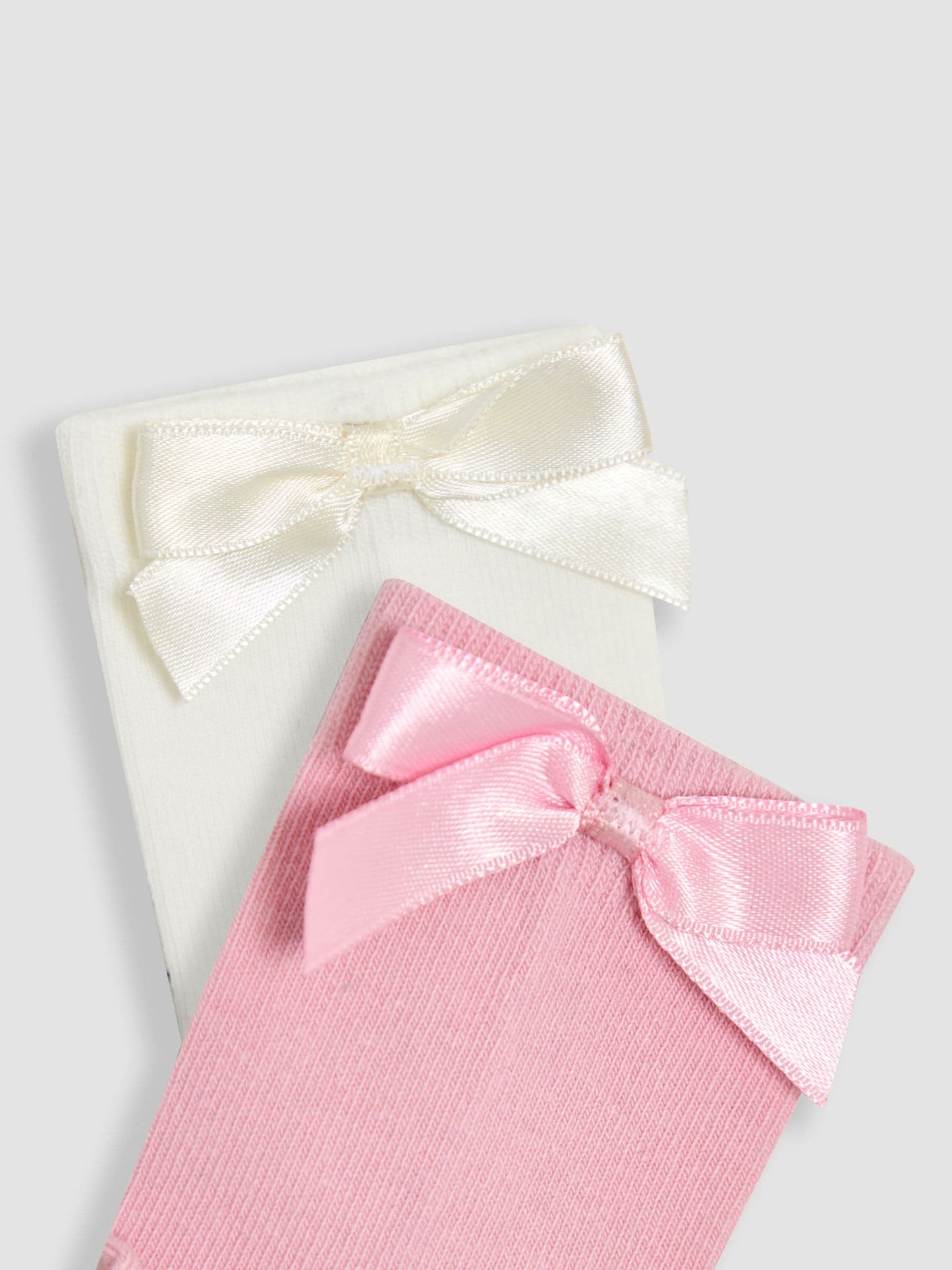 JoJo Maman Bébé Pink Bow Socks 2 Pack image 5