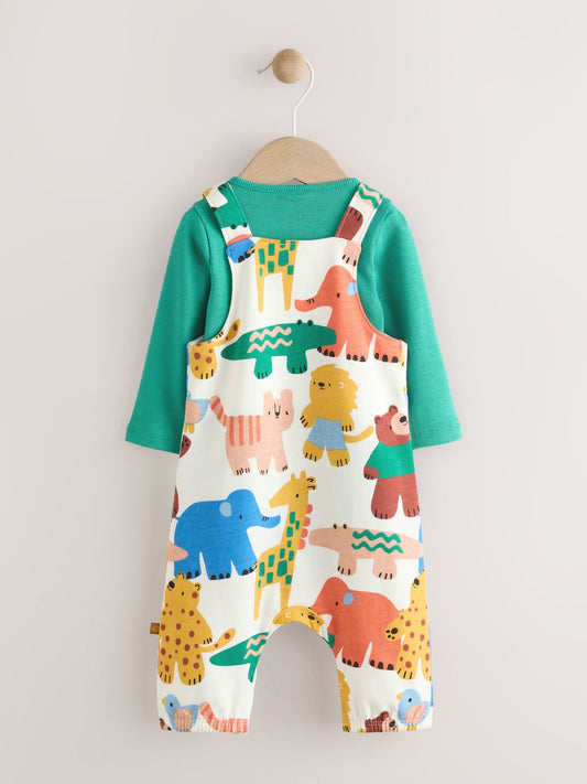 Bright Character Jersey Dungarees And Bodysuit Baby Set (0mths-2yrs)