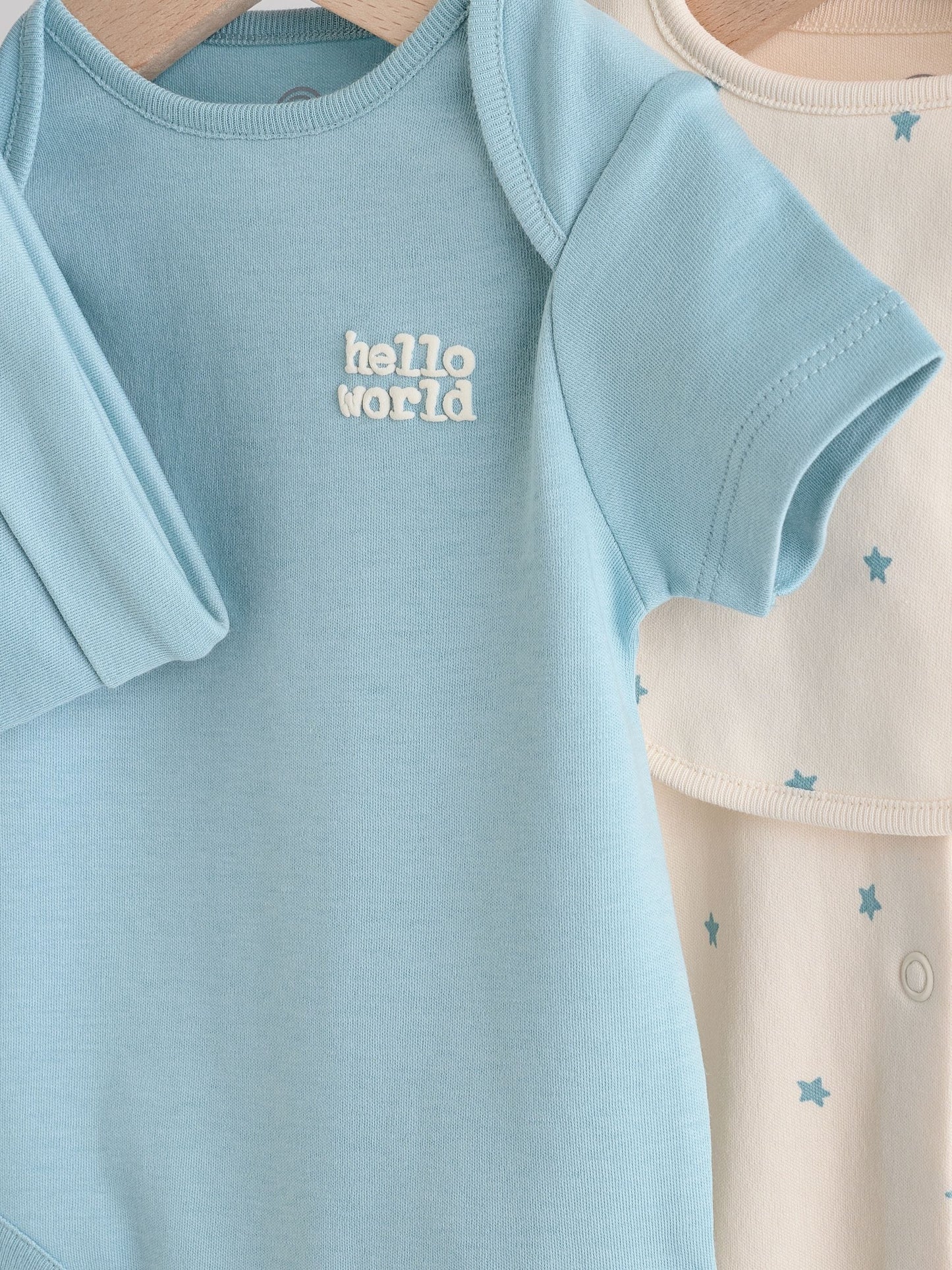 Blue Baby Sleepsuit, Bodysuit, Beanie and Bib Set 4 Piece (0-12mths) image 6