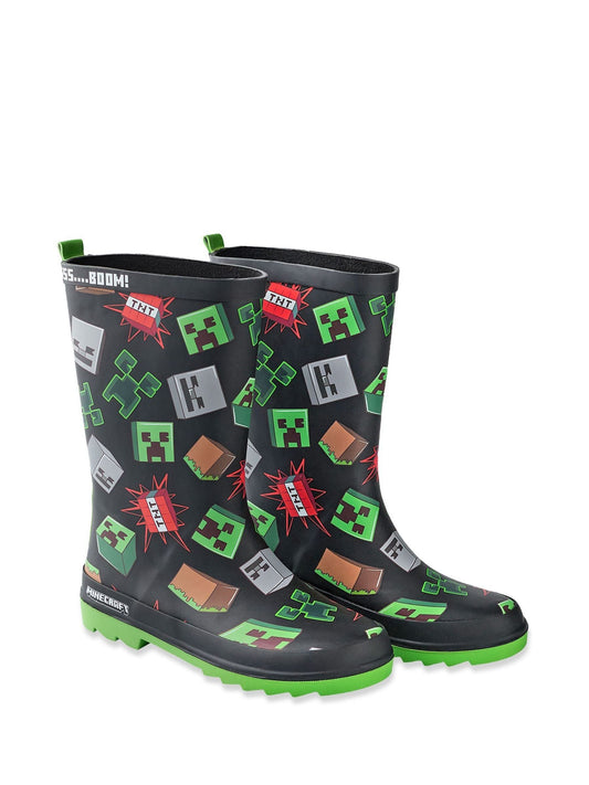 Vanilla Underground Black Minecraft Boys Wellies image 2