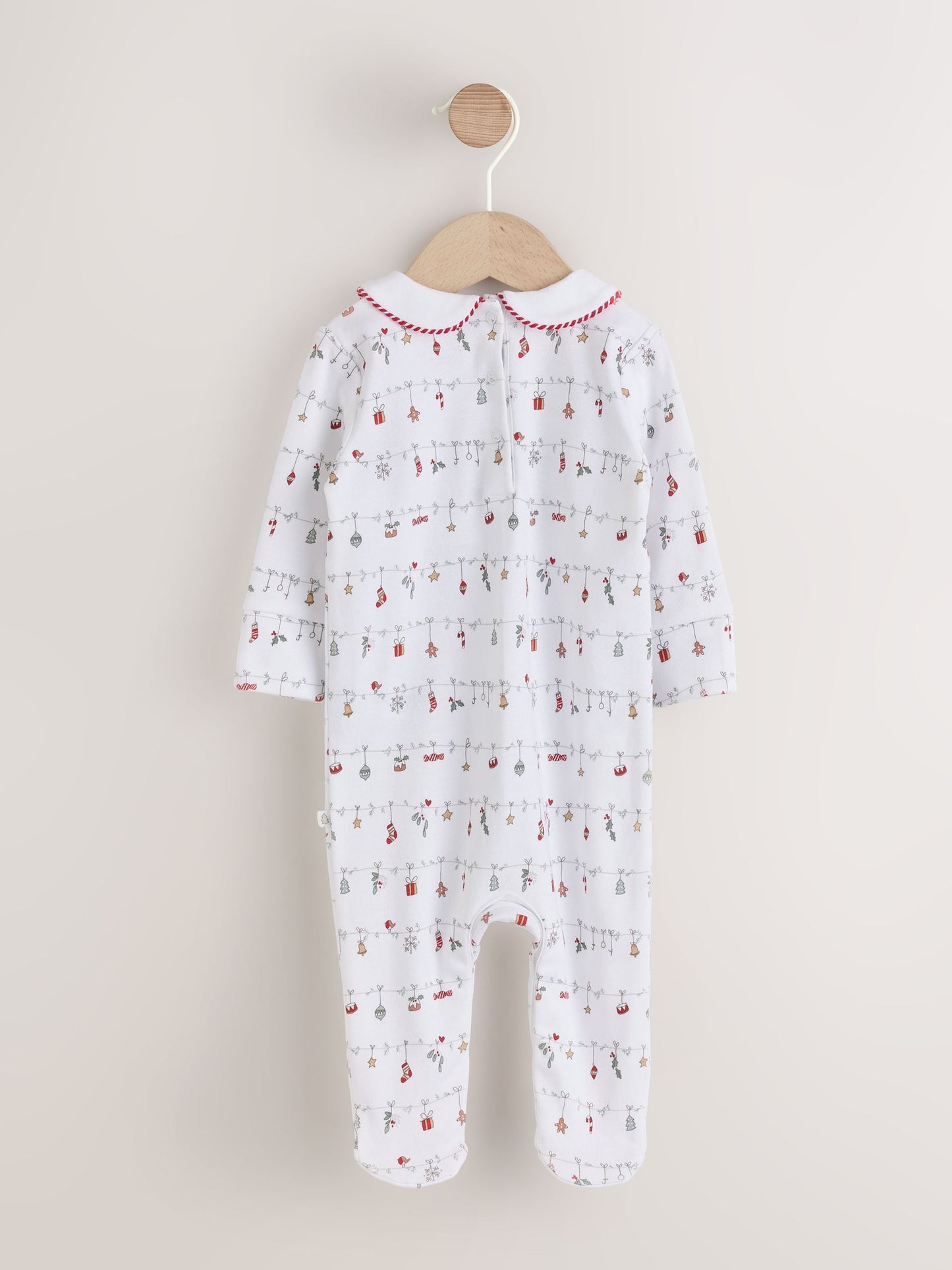 White My First Baby Christmas Sleepsuit (0-18mths)