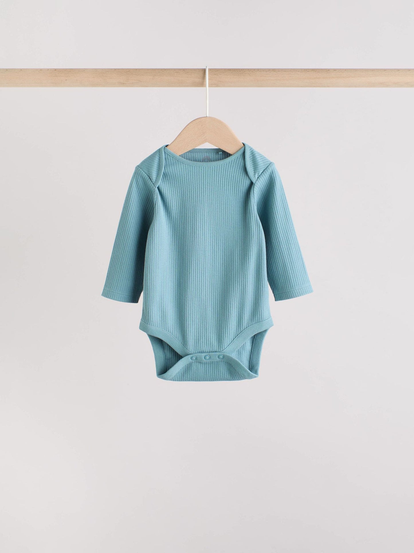 Blue Baby Long Sleeve Bodysuits 5 Pack image 9