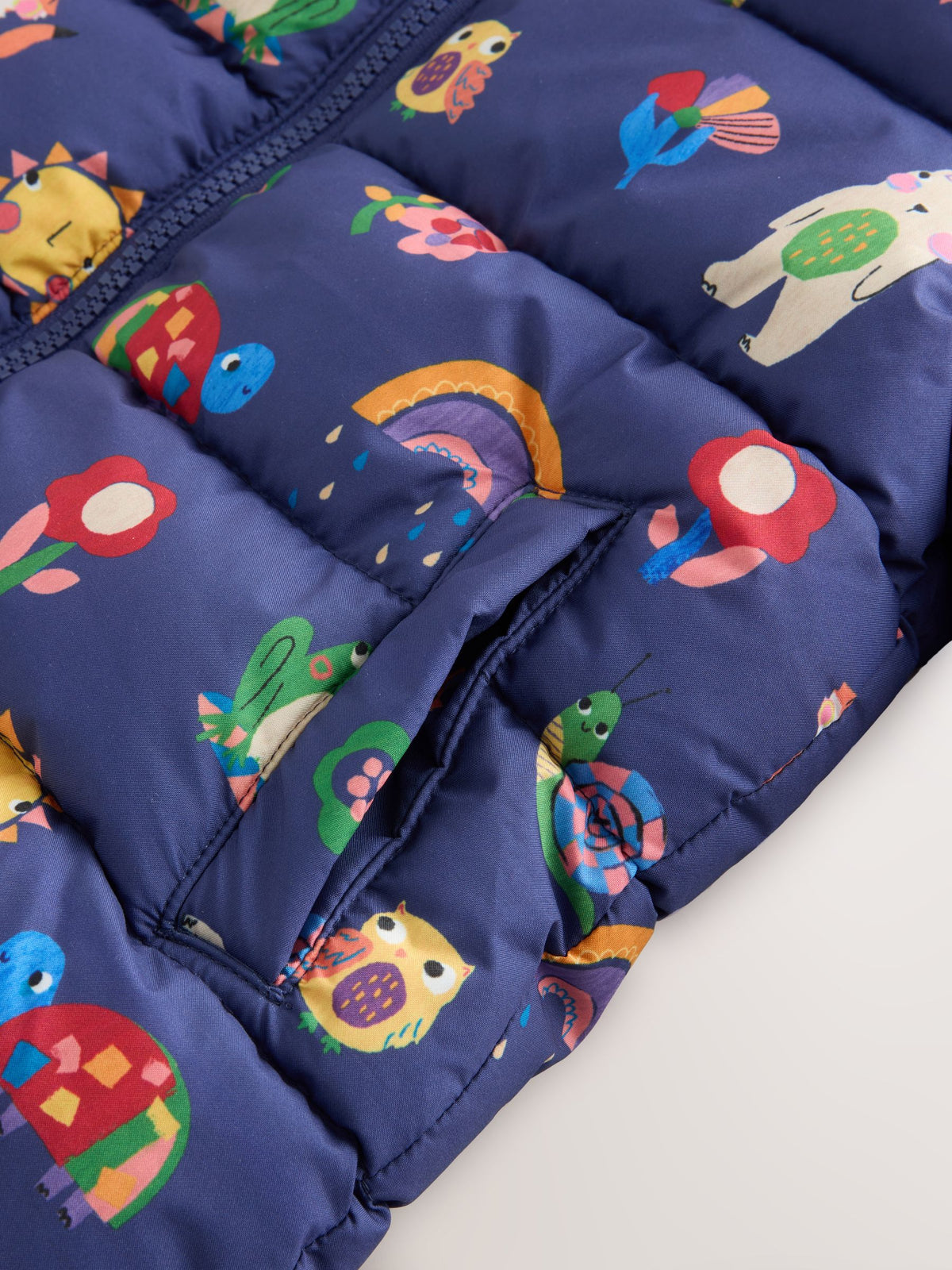 Navy Character Shower Resistant Fleece Lined Hooded Padded Coat (3mths-7yrs) - image 9