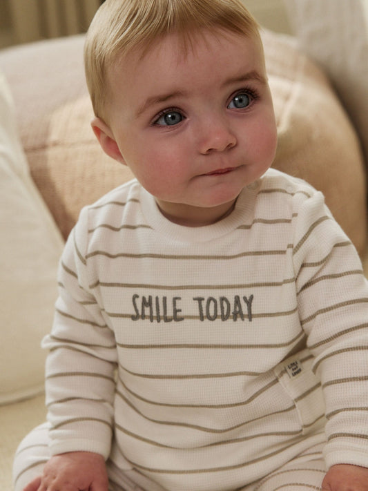 White Stripe Baby Gilet Top and Leggings Set (0mths-2yrs) image 3