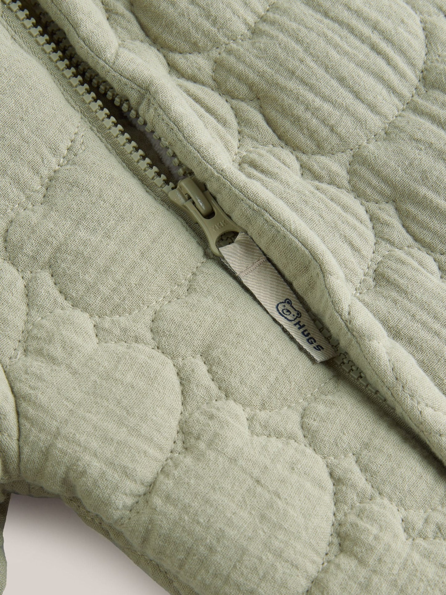 Sage Green Crinkled Baby Pramsuit (0mths-2yrs)