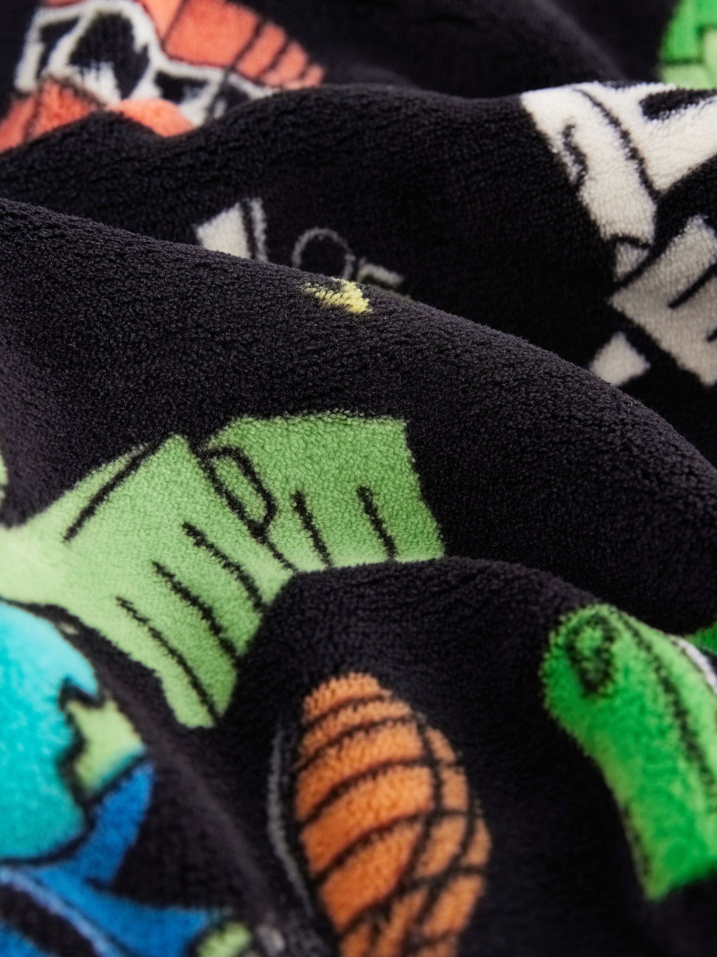 Black/Green Minecraft Fleece All-In-One (5-14yrs)