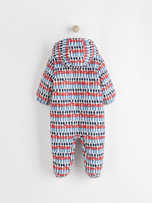 Cath Kidston Blue Solider Baby Corduroy All-In-One Pramsuit image 2