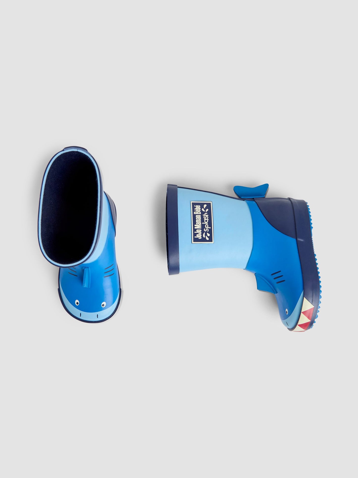 JoJo Maman Bébé Blue Shark Wellies image 4