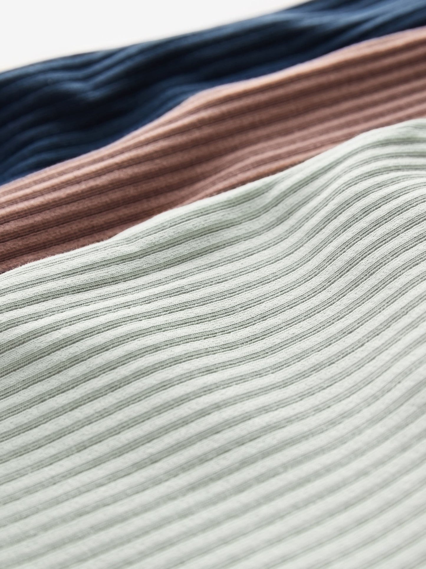 Navy/Camel Plain Relaxed Fit Pyjamas 3 Pack (9mths-12yrs)