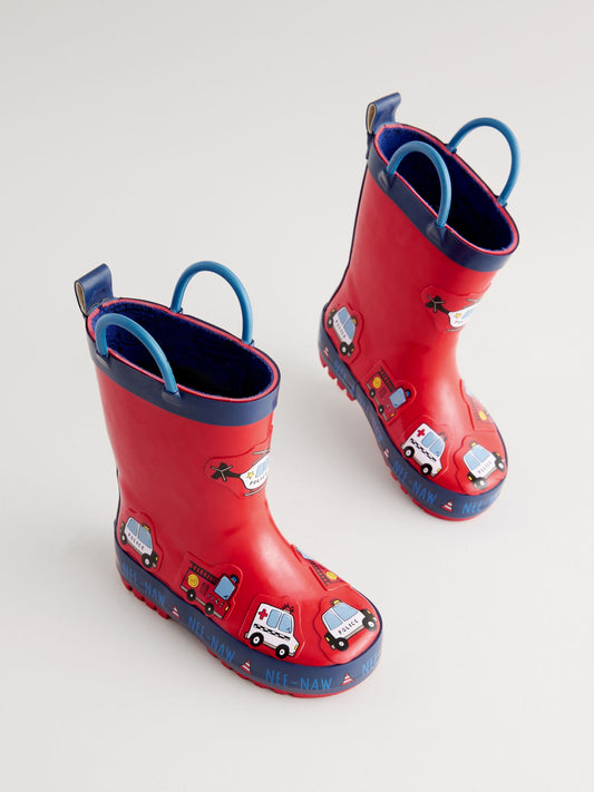 Red Transport Handle Pull On Wellies image 2