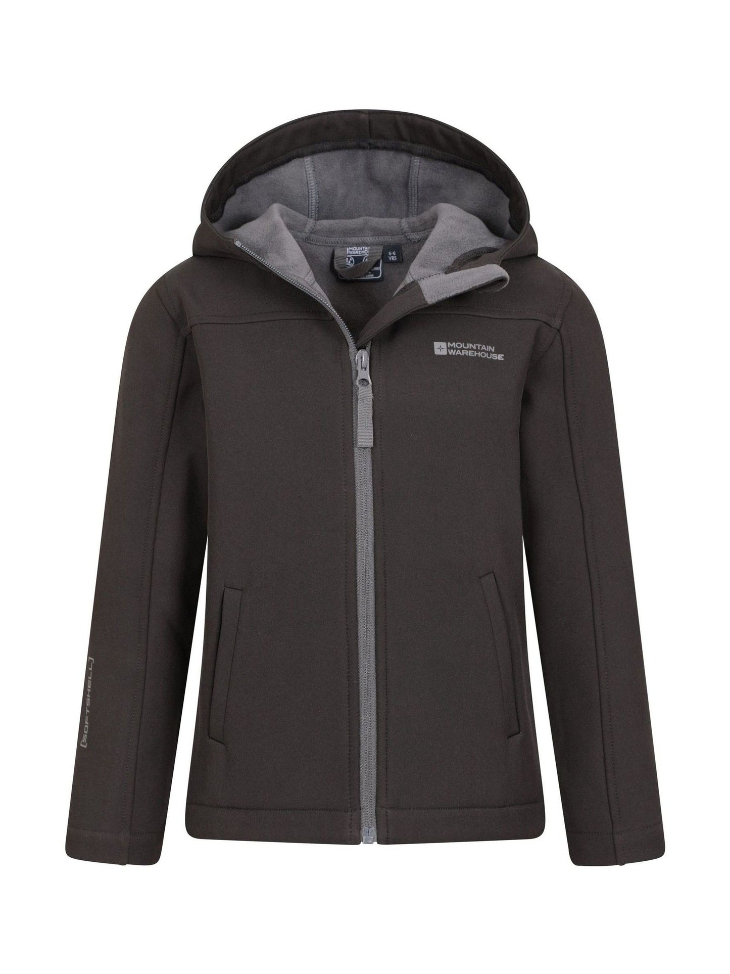 Dsiney Kidz - Mountain Warehouse Black Exodus Kids Water Resistant Softshell Jacket image 5
