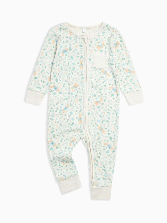 MORI Cream Peter Rabbit Supersoft 2 Way Zip-Up Clever Sleepsuit image 2