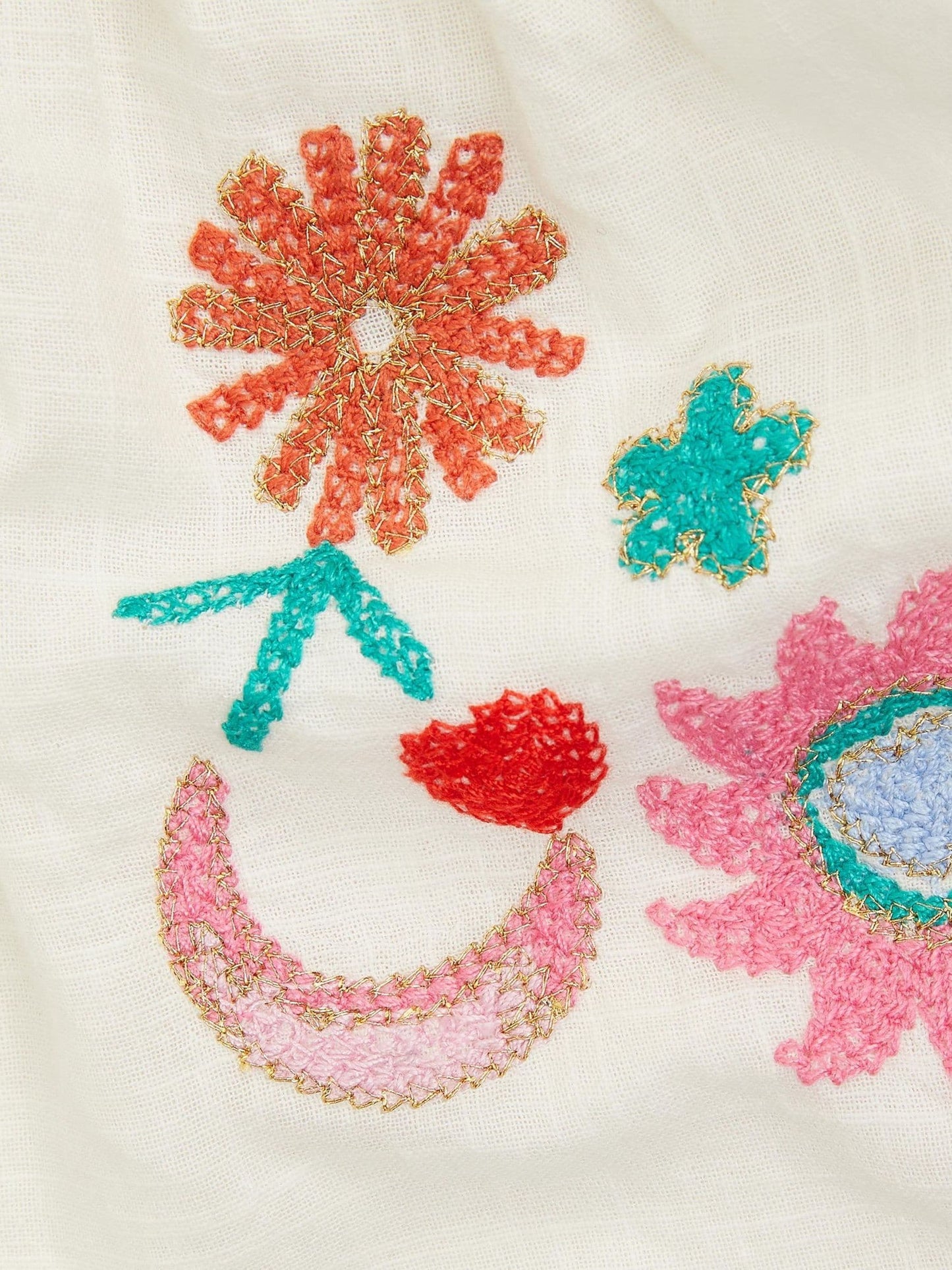 Angels By Accessorize White Girls Embroidered Cotton Dress image 3