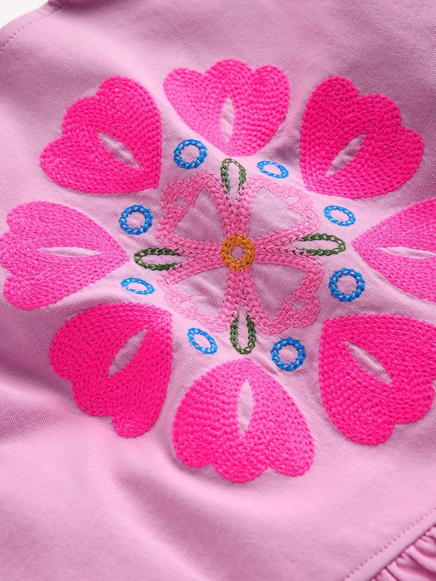 Dsiney Kidz - Boden Pink Embroidered Peplum Top image 3