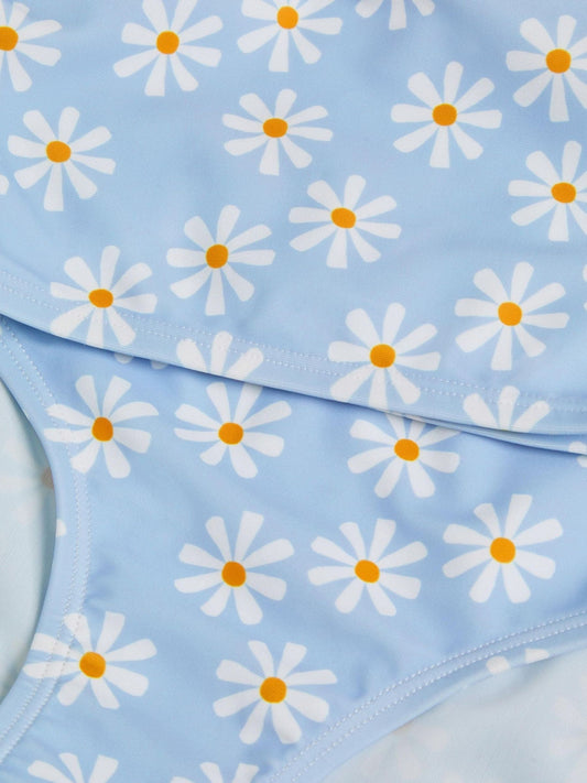 Dsiney Kidz - Angels By Accessorize Blue Girls Daisy Print Bralette Bikini Set image 2