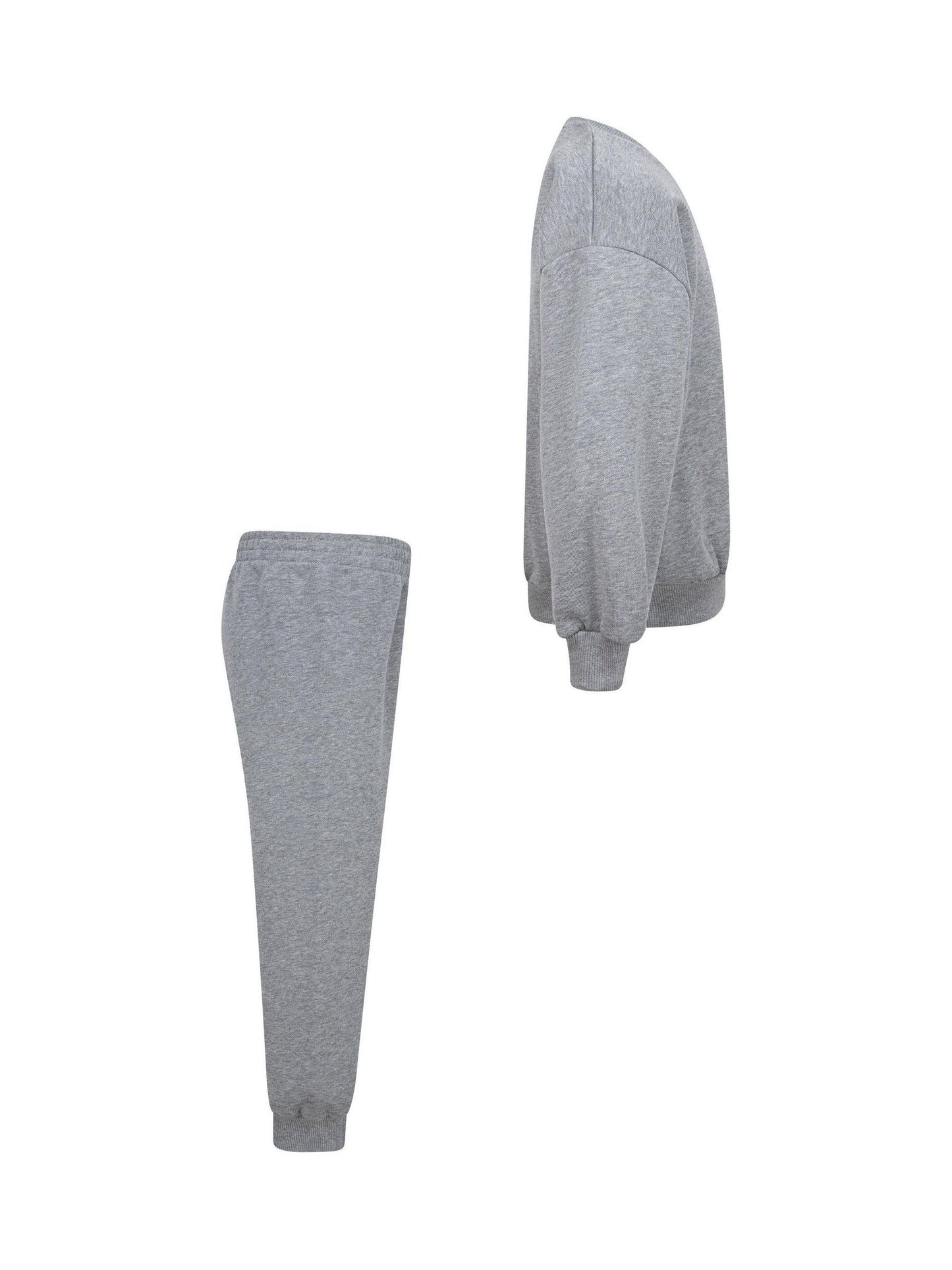 Nike Grey Little Kids Essential Marl Crew Tracksuit Set image 5