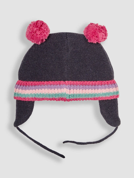 JoJo Maman Bébé Navy Unicorn Applique Hat image 2