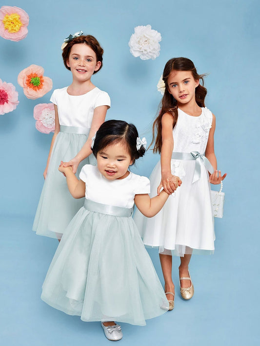Dsiney Kidz - Monsoon Sage Green Tulle Baby Flower Girl Dress image 2