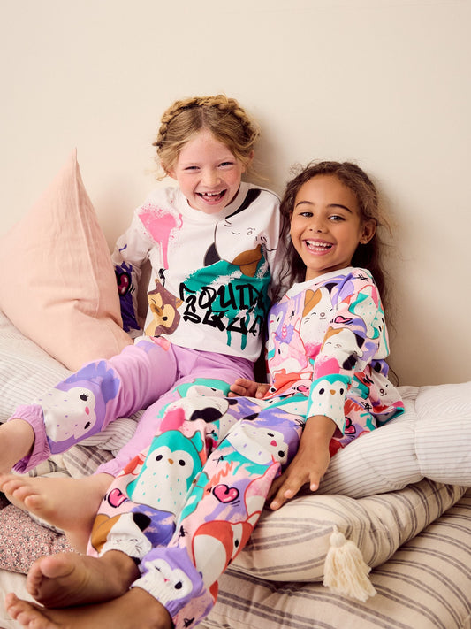 White/Pink/Purple Squishmallows Pyjamas 2 Pack (5-14yrs)