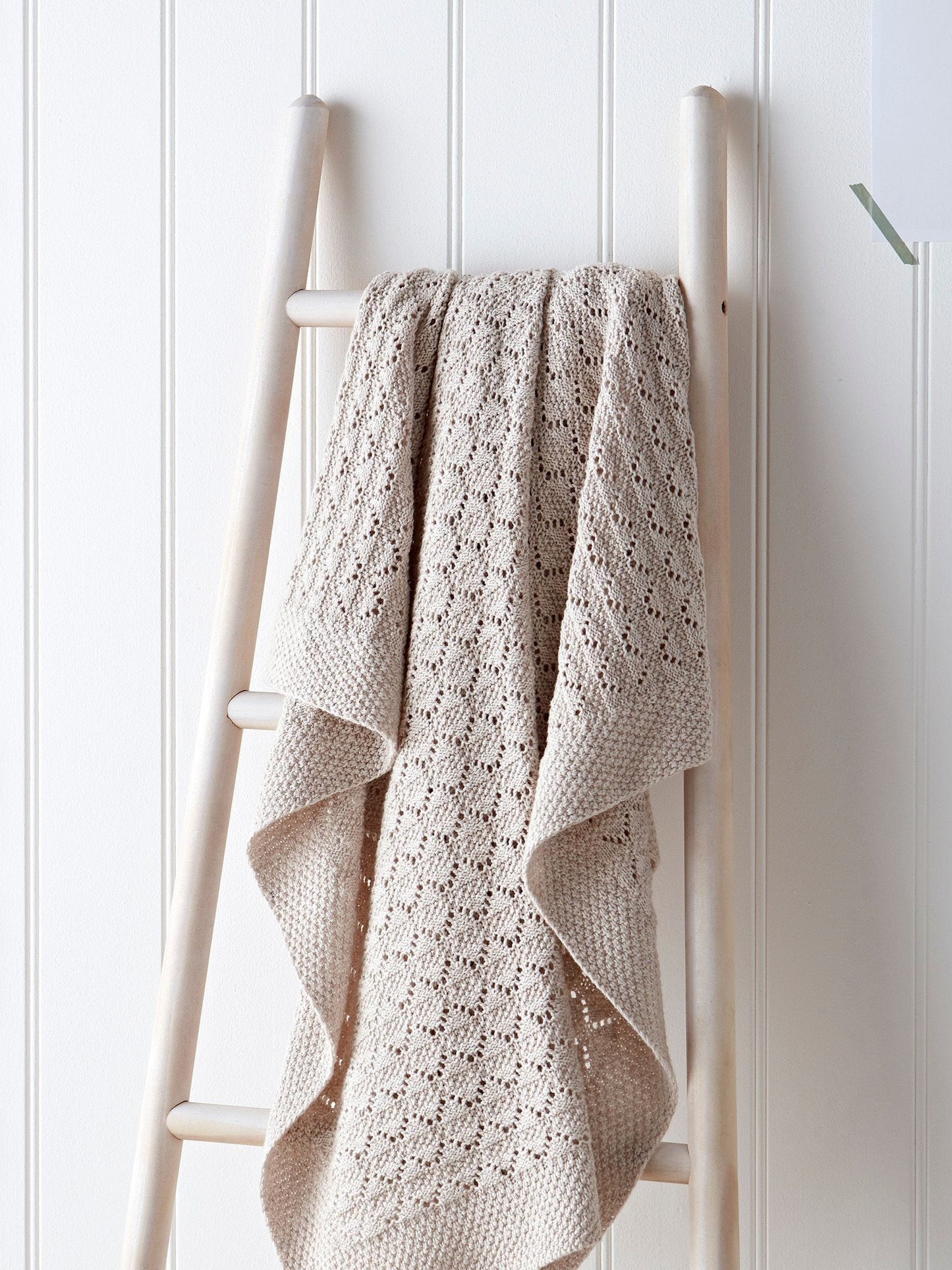 The White Company Natural Baby Cotton Heirloom Blanket image 1