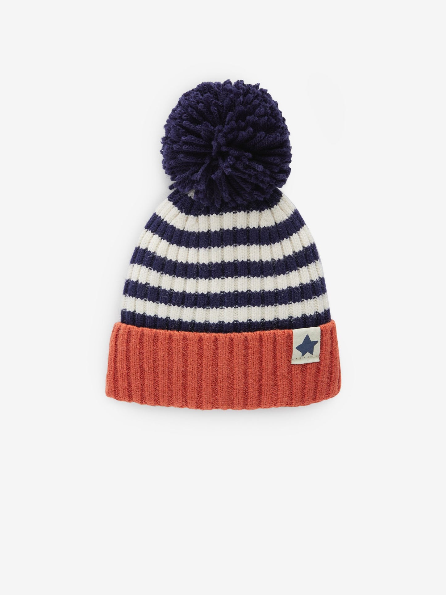 Navy Blue Stripe Hat And Mittens Set (3mths-10yrs) image 5