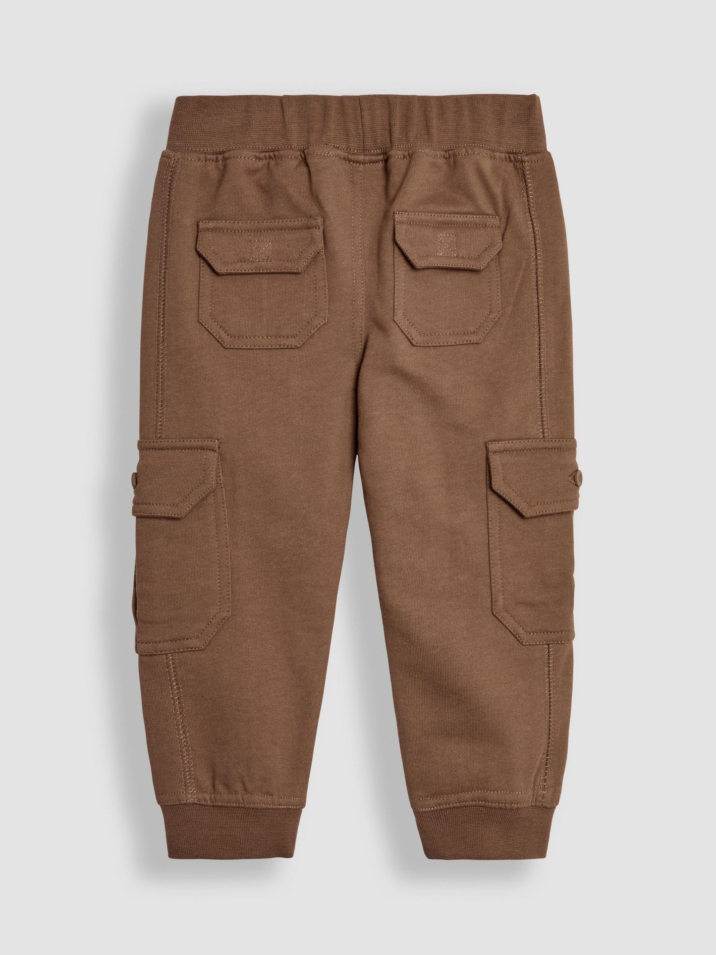 JoJo Maman Bébé Tan Brown & Natural Marl 2-Pack Cargo Joggers image 5