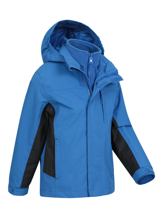Dsiney Kidz - Mountain Warehouse Mid Blue Cannonball 3 in 1 Waterproof Jacket image 2