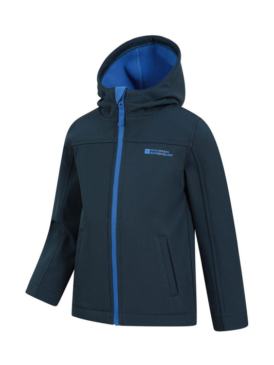 Dsiney Kidz - Mountain Warehouse Light Blue Exodus Kids Water Resistant Softshell Jacket image 2