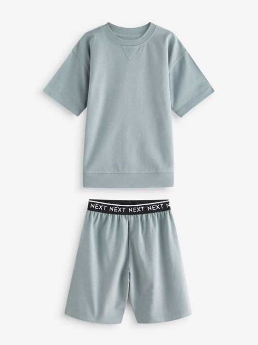 Sage Green Shorts Pyjamas 3 Pack (3-16yrs) image 3