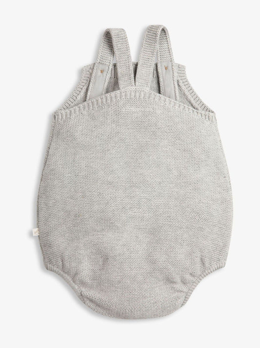 The Little Tailor Grey Stylish 100 Cotton Knitted Romper image 2