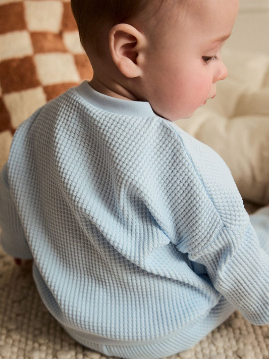 Blue 100% Cotton Top and Joggers Baby 2 Piece Set (0mths-2yrs)