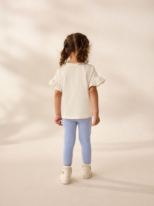 Blue Ballerina Knee Embellished Leggings (3mths-7yrs)