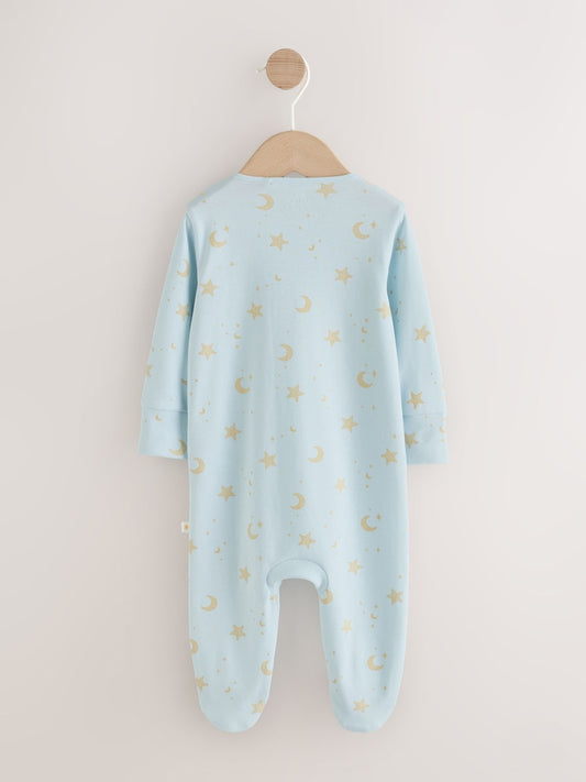 Blue EID Baby Sleepsuit (0mths-2yrs)