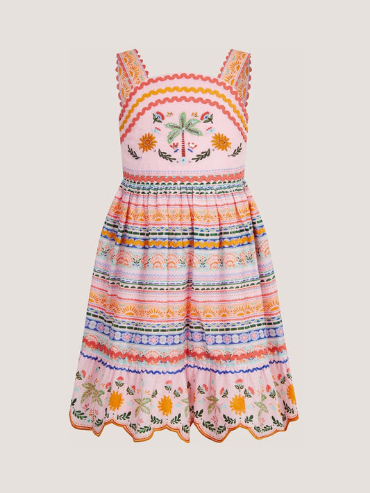 Dsiney Kidz - Monsoon Cream Charlie Taylor Print Tiered Dress image 2