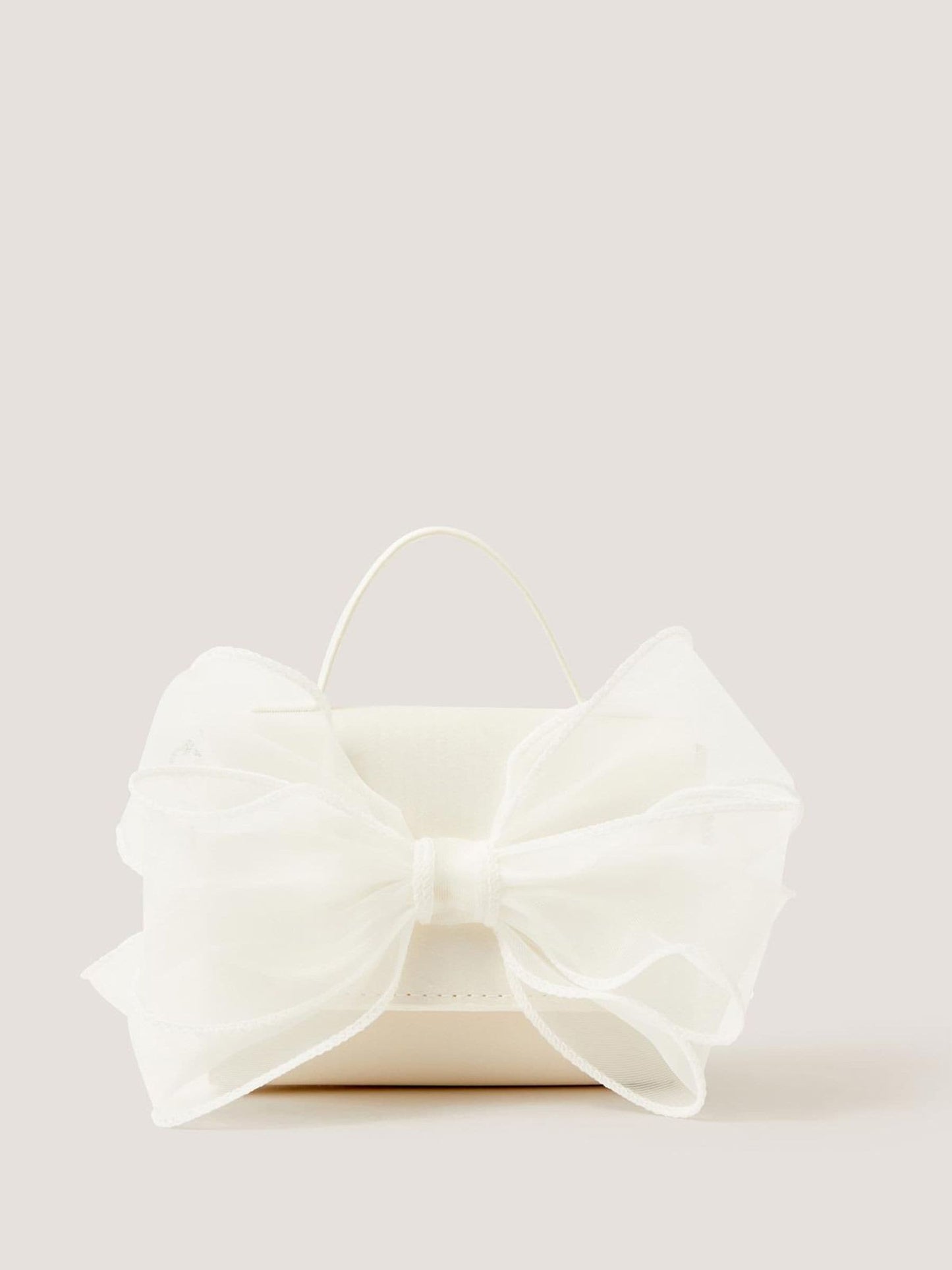 Monsoon Cream Organza Bow Bag image 1