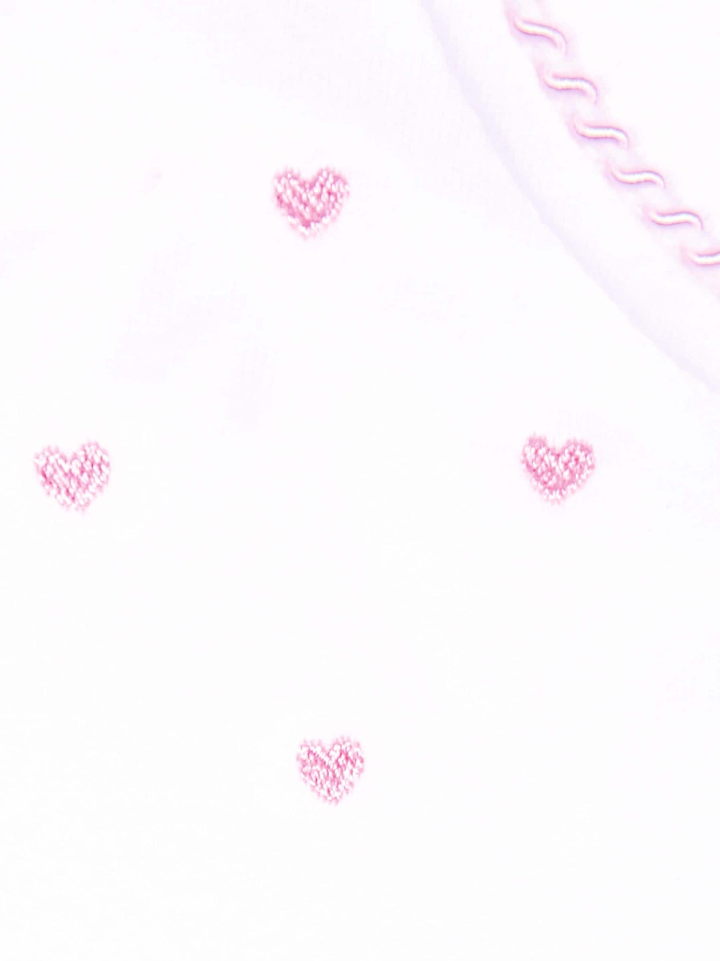 JoJo Maman Bébé Pink Heart Embroidered Cotton Baby Sleepsuit image 6