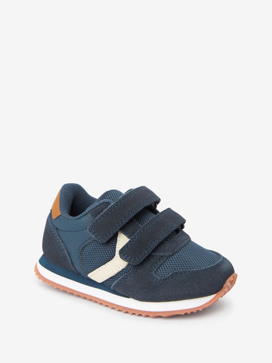 Navy Standard Fit (F) Double Strap Trainers image 2