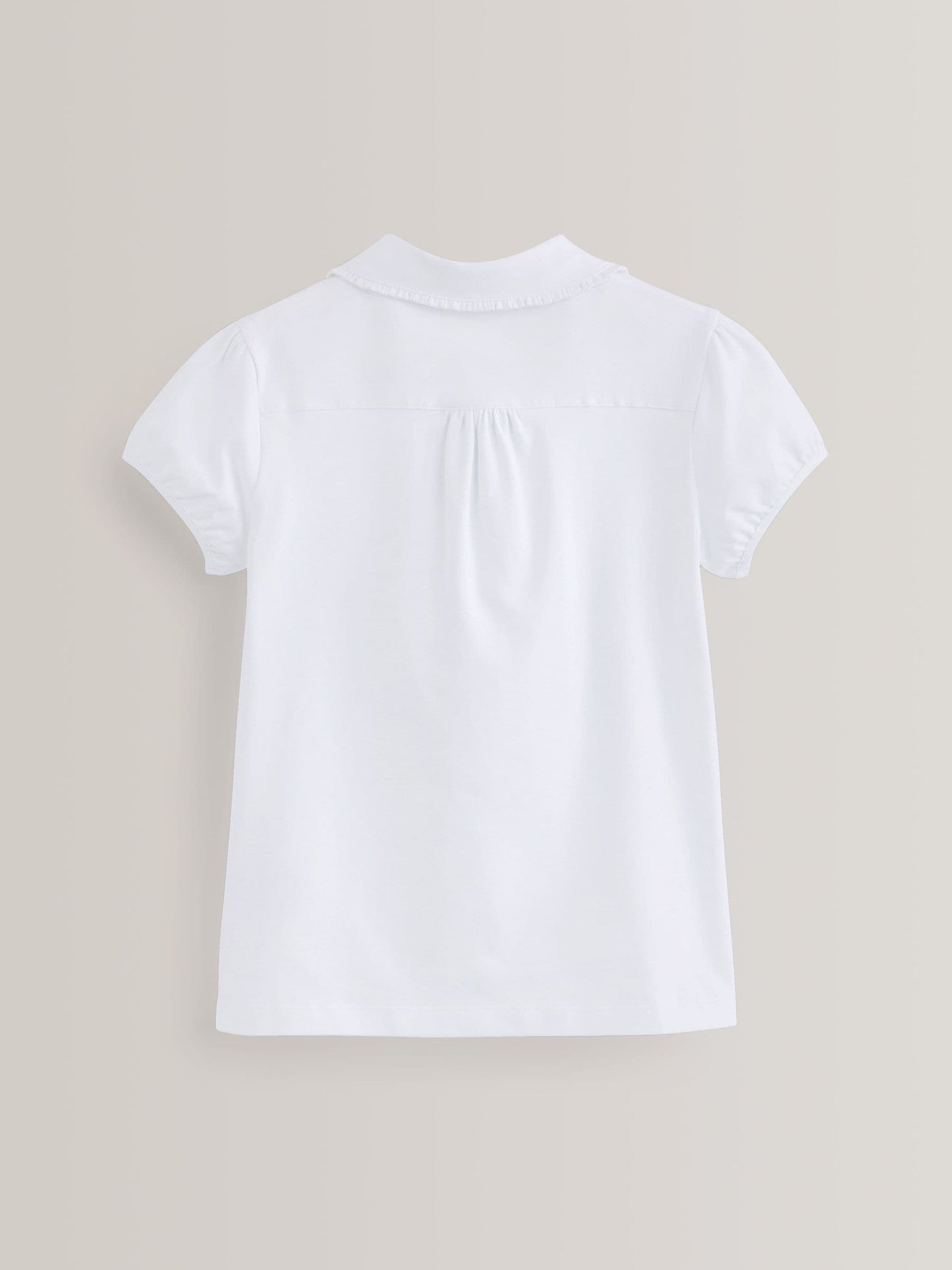 Dsiney Kidz - White Girls Cotton Stretch Pretty Collar School Jersey Top (3-14yrs) image 6