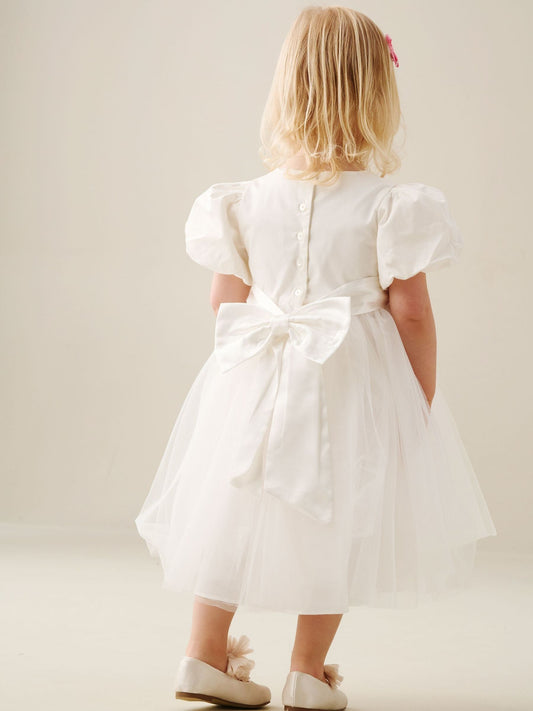 Dsiney Kidz - Angel & Rocket White Taffeta Bow Baby Dress image 2