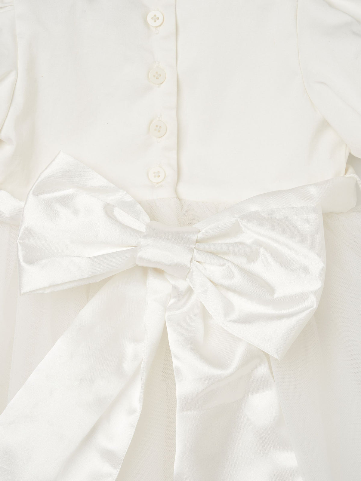 Dsiney Kidz - Angel & Rocket White Taffeta Bow Baby Dress image 6