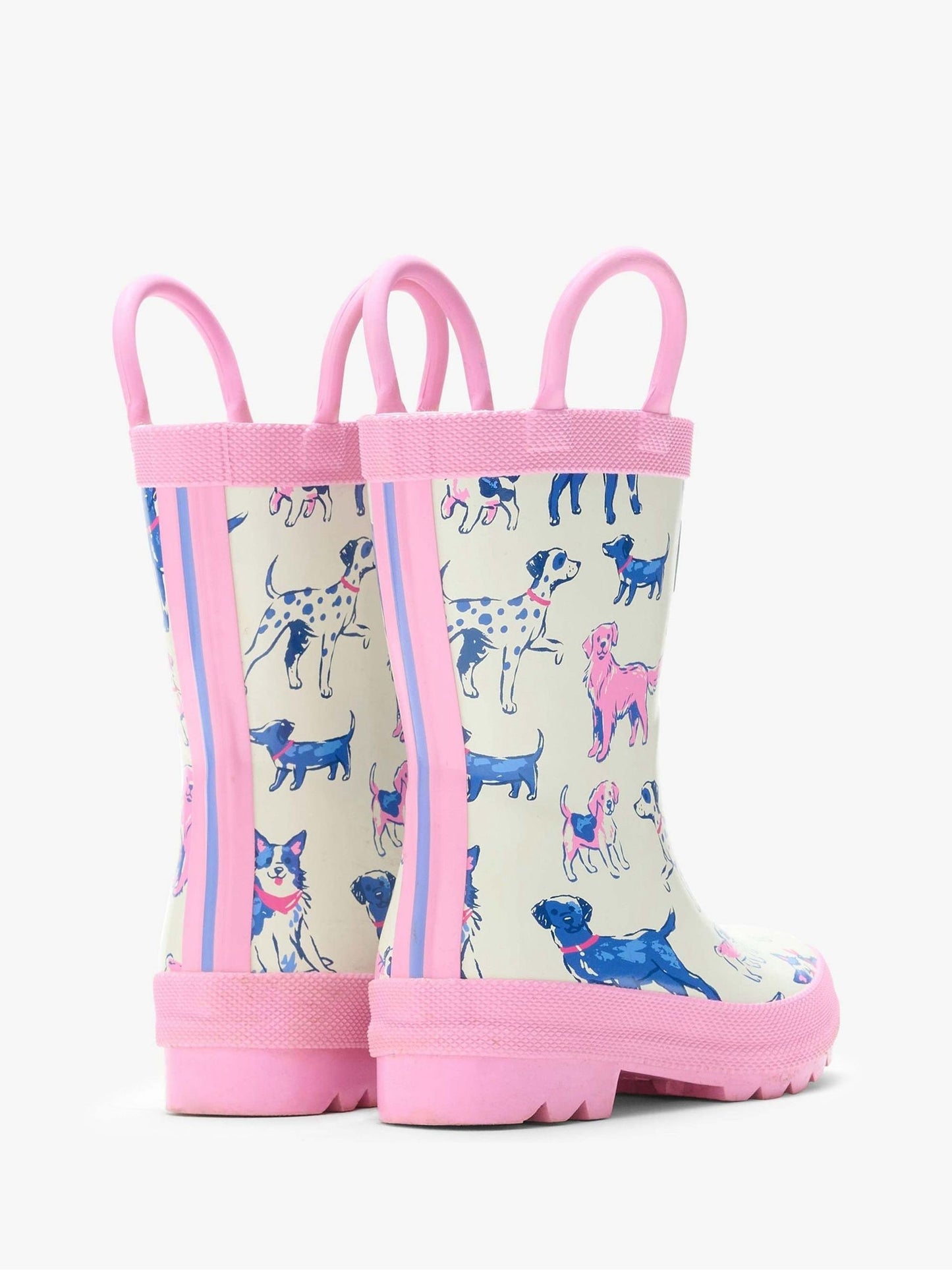 Hatley Cream Little Pups Rain Boots with Handles image 3