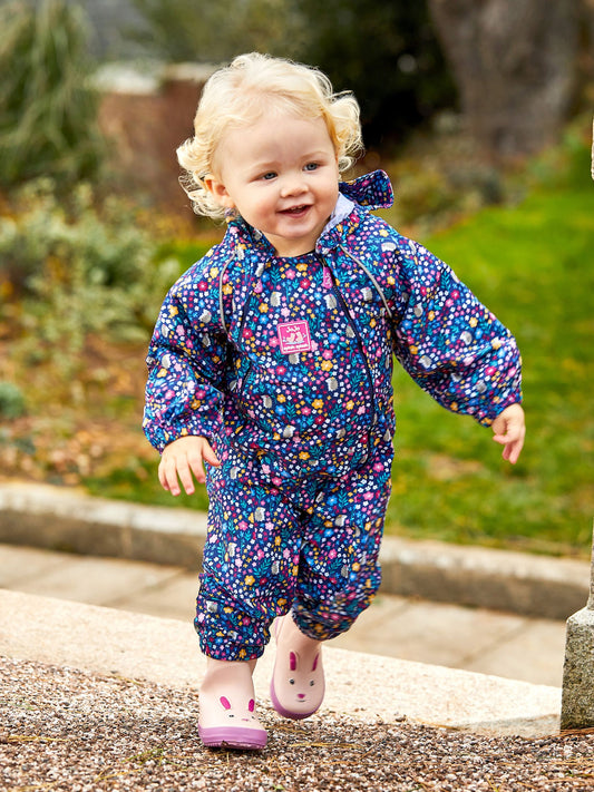 JoJo Maman Bébé Pink Bunny Printed Lined Wellies image 2