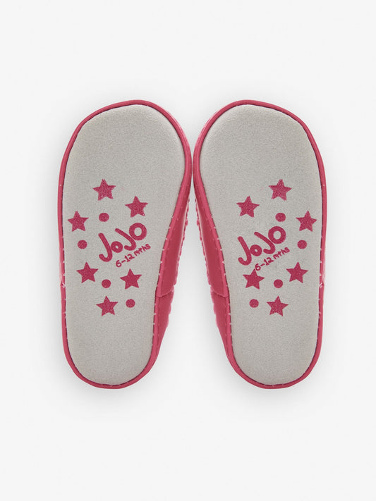 JoJo Maman Bébé Pink Mouse Mouse Moccasin Slipper Socks image 2