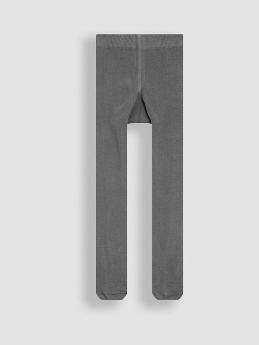Dsiney Kidz - JoJo Maman Bébé Dark Grey Cotton Rich Plain Tights image 2